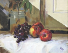 Still Life With Apples And Grapes