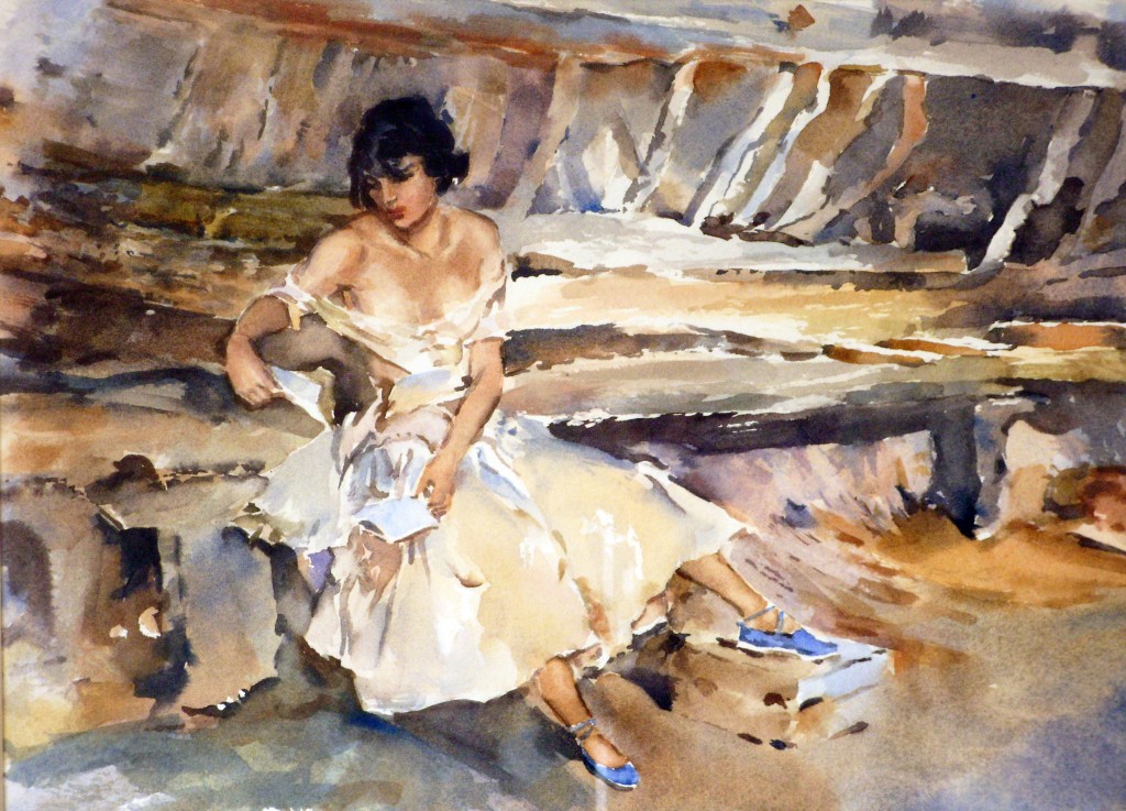 watercolour technique of Sir William Russell Flint